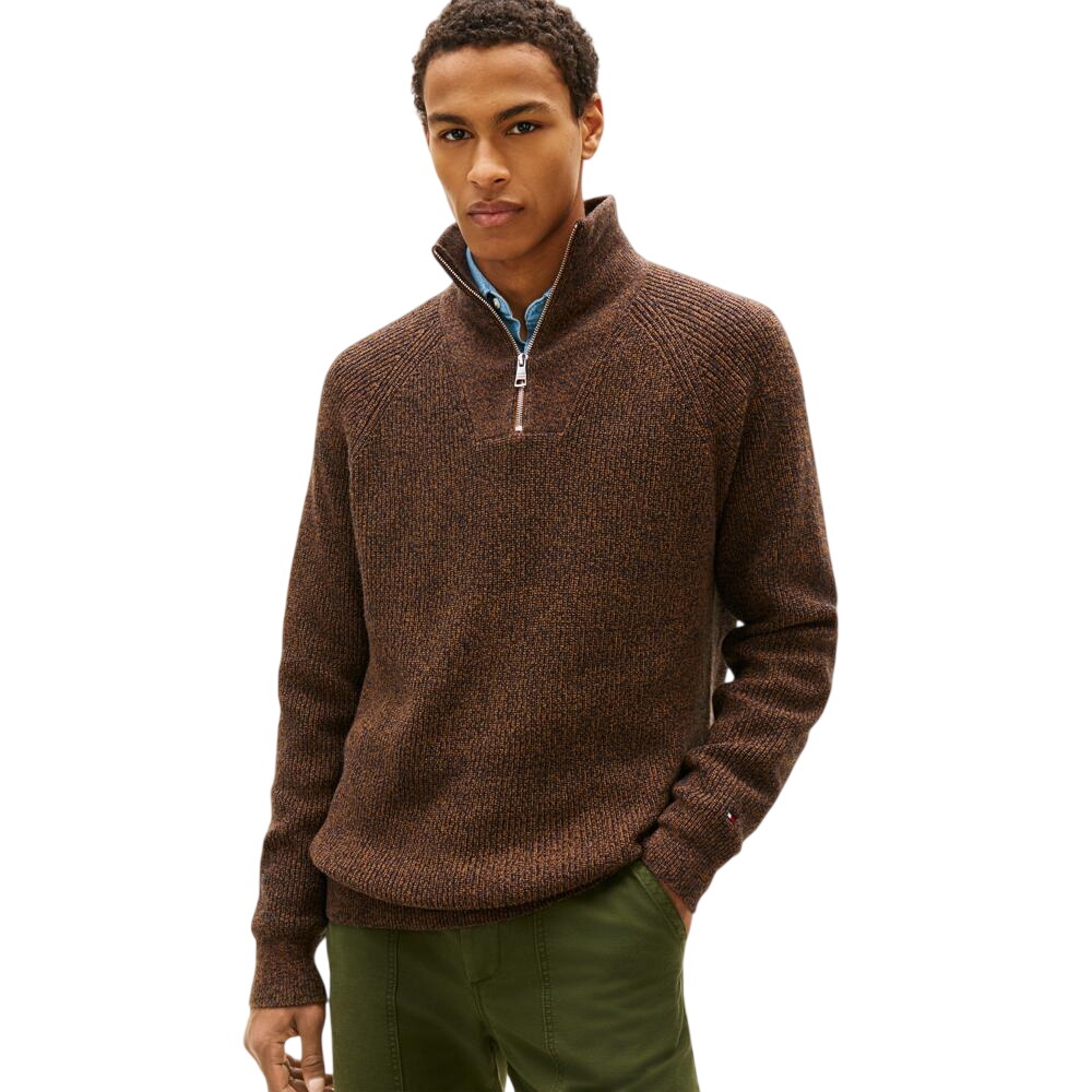 Tommy Hilfiger Fisherman Rib Zip Mock